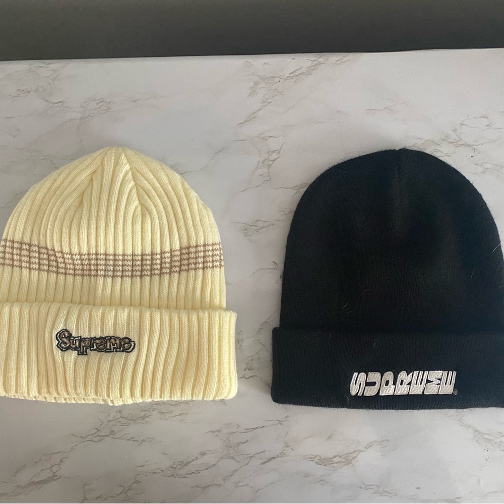Supreme beanies new $60 each, $100 for both